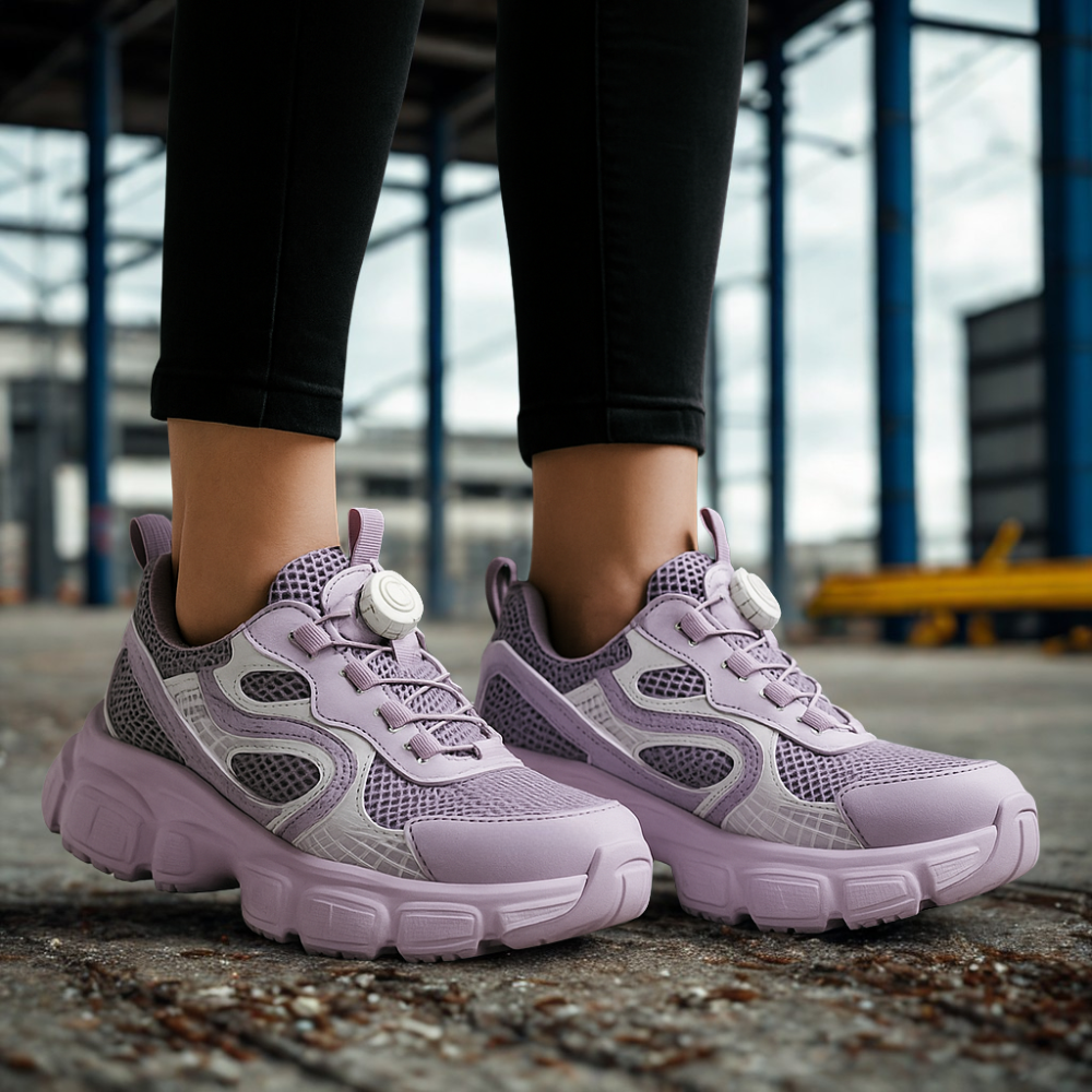 Women’s Steel Toe Safety Shoes - ZENYA - Stylish & Anti-Slip