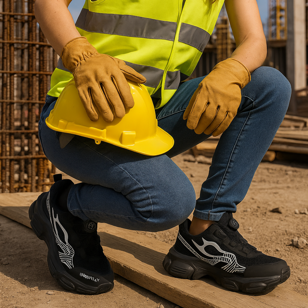 Women’s Steel Toe Safety Shoes - ZENYA - Stylish & Anti-Slip