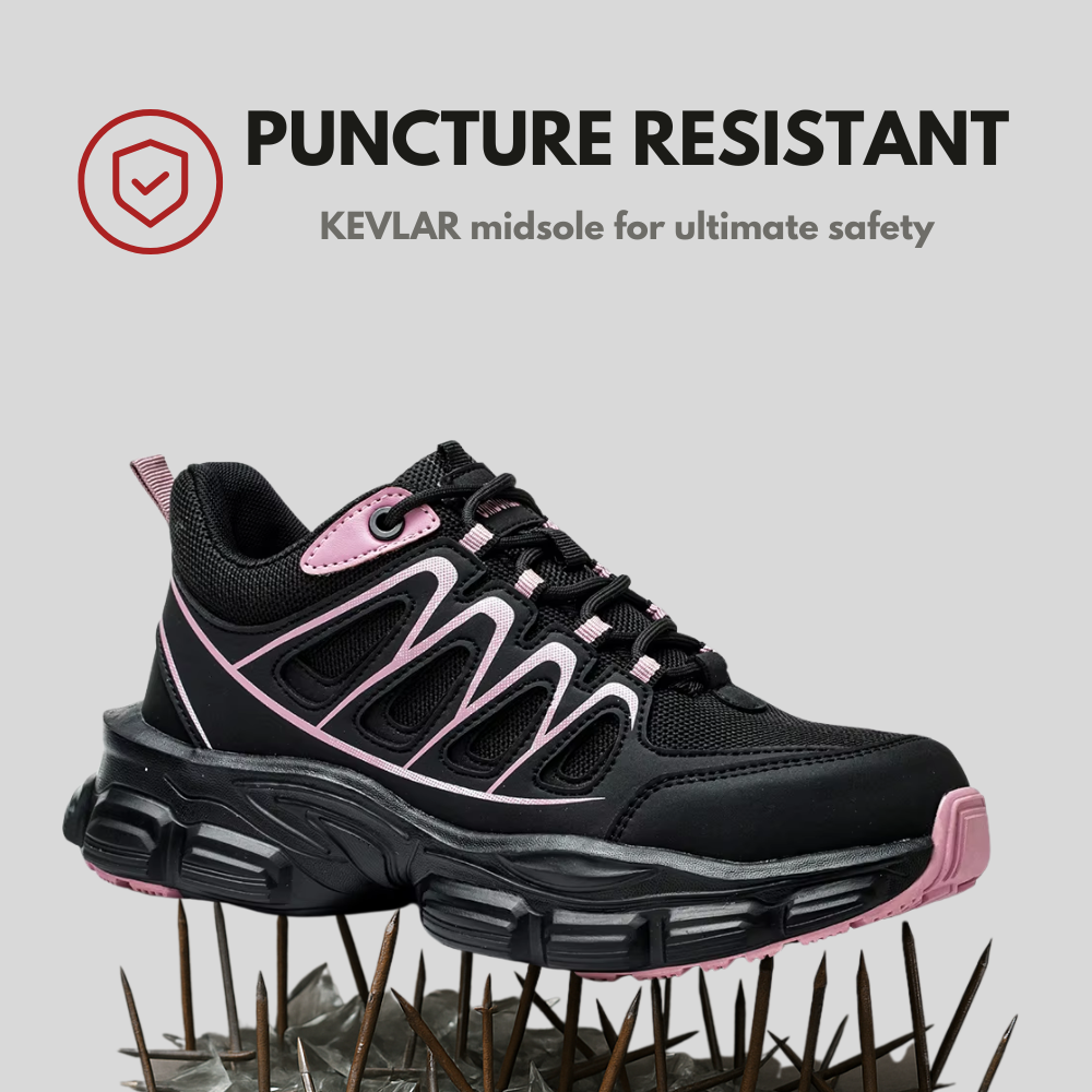 Women's Safety Shoes - ARIA - Comfortable Steel Toe Work Shoes for Women