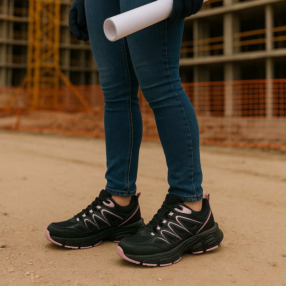 Women's Safety Shoes - ARIA - Comfortable Steel Toe Work Shoes for Women