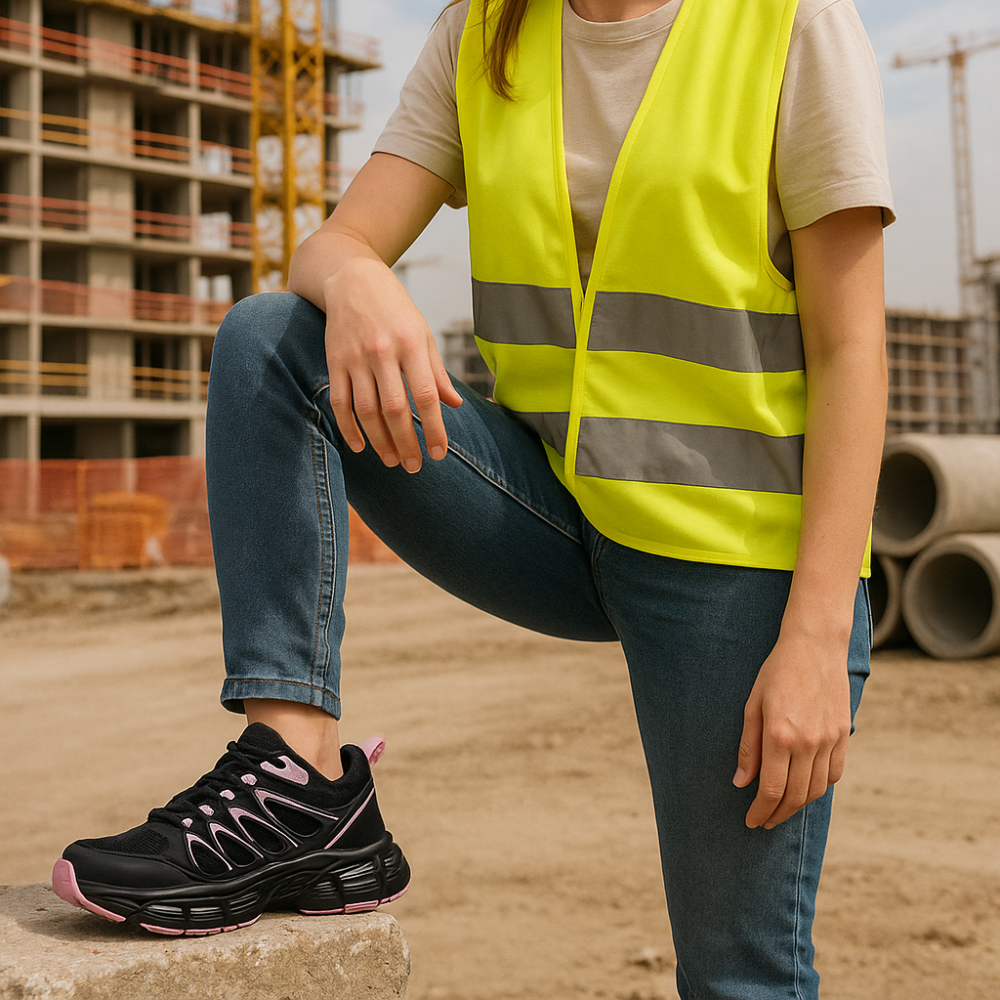 Women's Safety Shoes - ARIA - Comfortable Steel Toe Work Shoes for Women