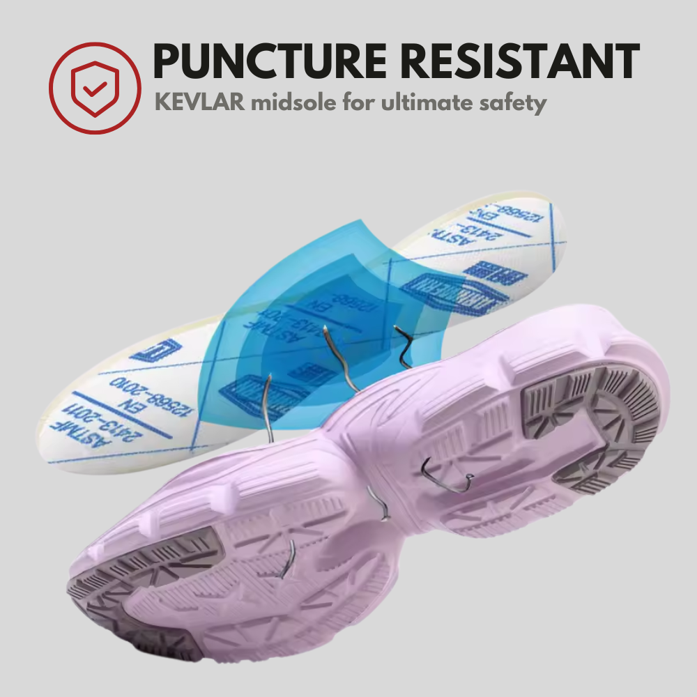 Women’s Steel Toe Safety Shoes - ZENYA - Stylish & Anti-Slip