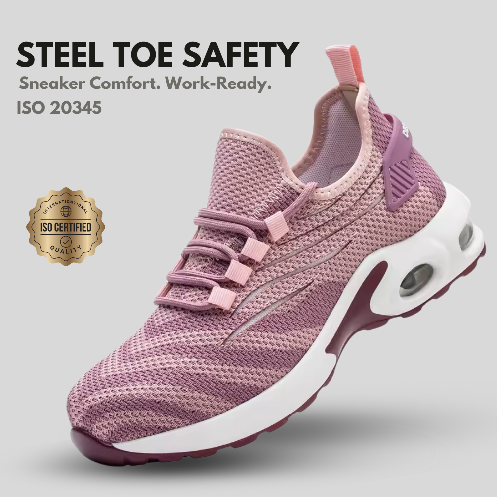 Safety Shoes for Women - NEA - Steel Toe Sneakers with Non-Slip Sole
